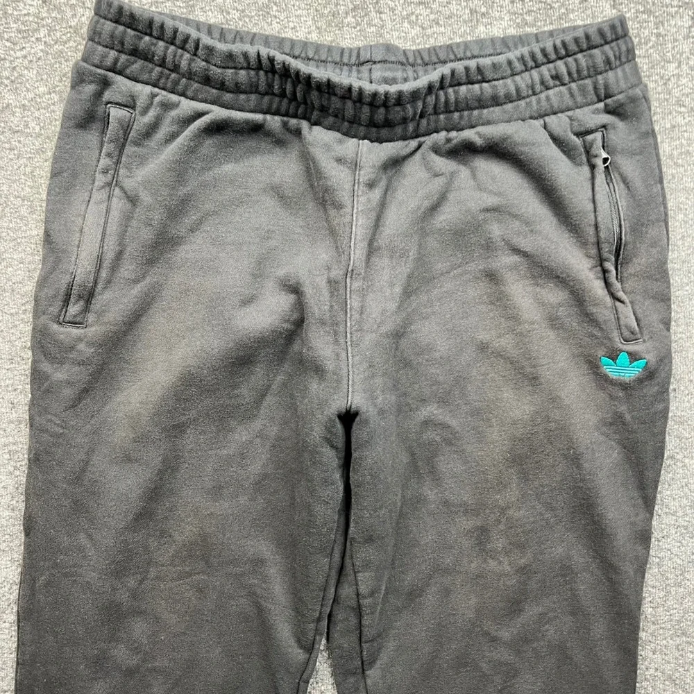 Adidas Originals Sweatpants Mens Large Black Trefoil Split Logo Joggers L - Picture 6 of 14